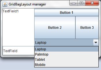 New GridBag Layout Manager